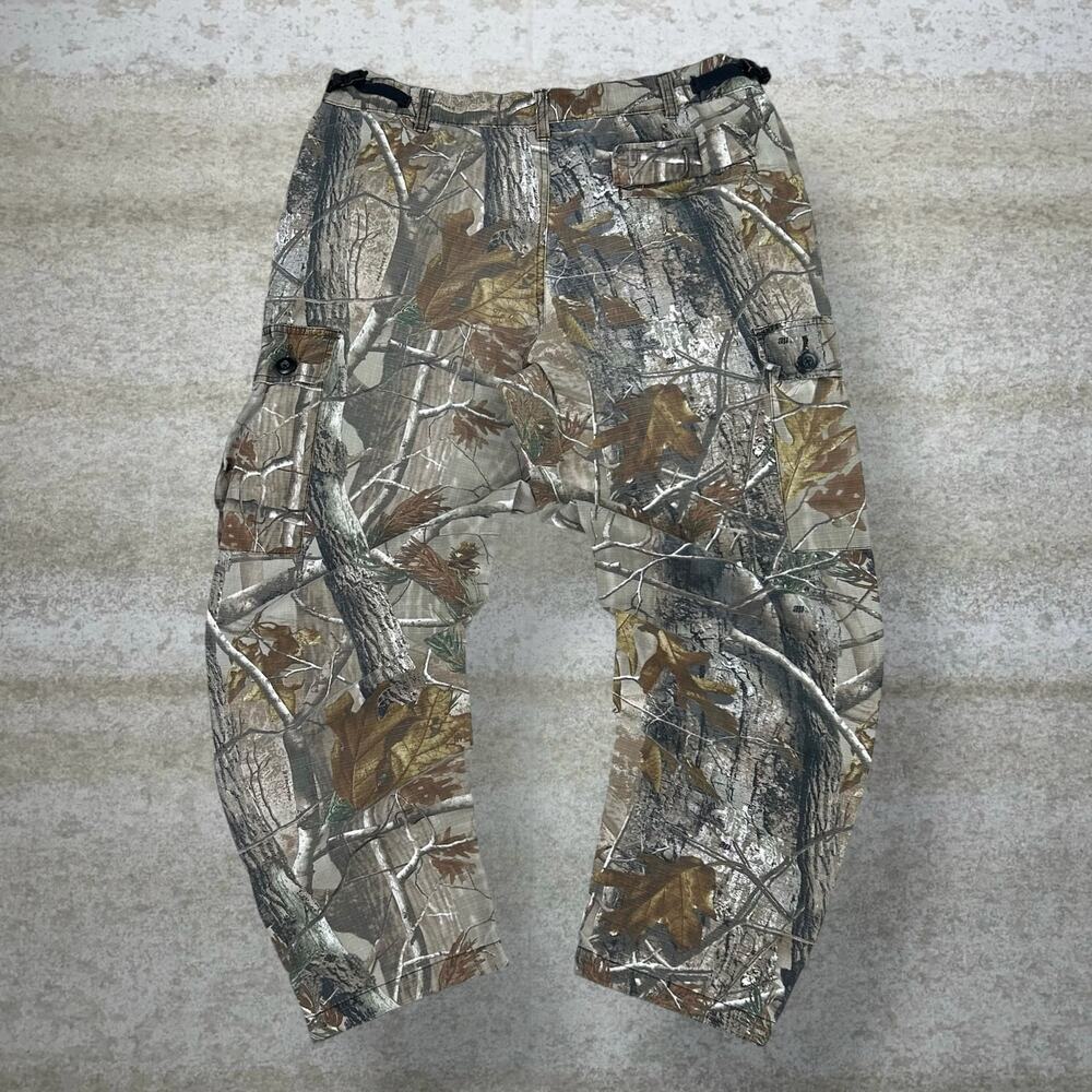 Vintage 90s Realtree Tactical Pants 36x30 Baggy Wide Hunting Camo Cargos Redhead